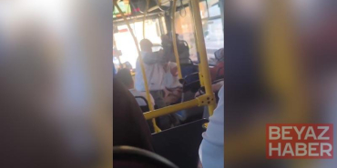 Halk otobüsünde yumruklu kavga kamerada