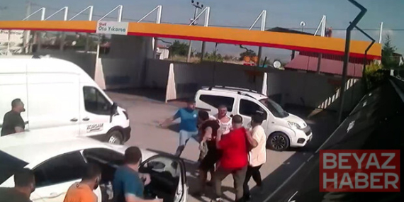 Samsun'da başpehlivan Serhat Elvan'a akaryakıt istasyonunda saldırı: O anlar kamerada