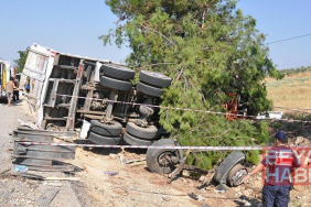 Yolcu otobüsü, kamyona arkadan çarptı: 1 ölü, 7 yaralı