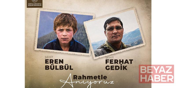 İçişleri Bakanlığı: İyi ki varsın Eren, iyi ki varsın Ferhat Astsubay