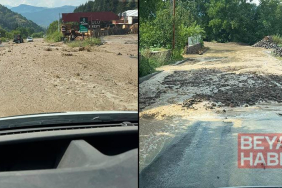 Artvin’de sağanak nedeniyle ulaşım aksadı