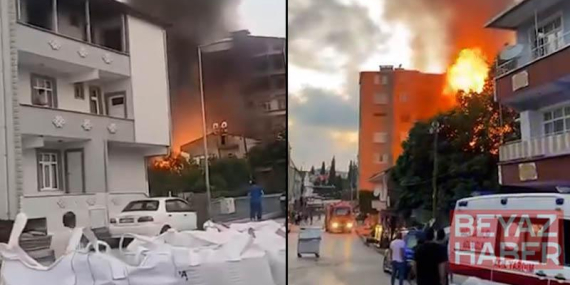 Samsun’da bir depoda yangın