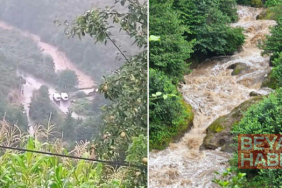 Giresun'da dere taştı: Anne ile 2 kızı ile sel sularına kapıldı