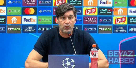 Paulo Fonseca: Mükemmele yakın bir maç çıkardığımızı düşünüyorum