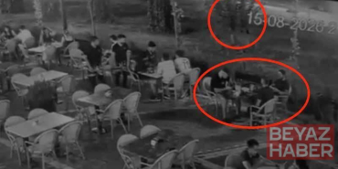 Ağacın arkasında pusuda bekleyip kafede oturan kişiyi vurdu