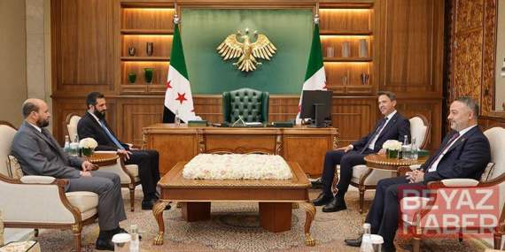 Bakan Bayraktar, Suriye Cumhurbaşkanı Şara ile bir araya geldi