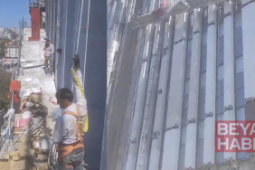 Kağıthane’de inşaat platformu çöktü; mahsur kalan 4 işçi kurtarıldı