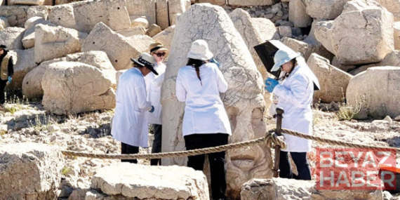 Çatlaklar harçla kapanıyor: Nemrut’a nano koruma