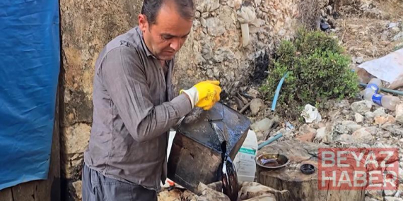 Üretimi zahmetli sedir katranının kilosu 1000 lira