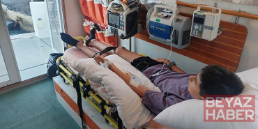 Leros’ta rahatsızlanan Türk genci deniz ambulansıyla Bodrum’a getirildi