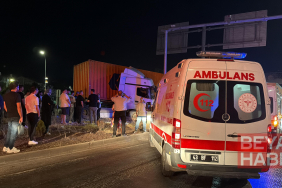 Refüje çıkan TIR’ın sürücüsü yaralandı