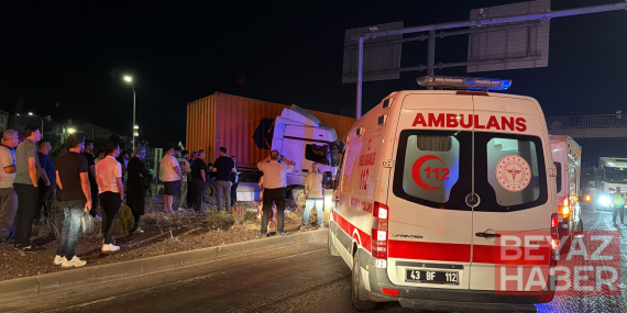 Refüje çıkan TIR’ın sürücüsü yaralandı