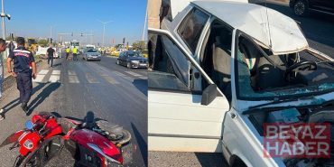 Manisa’da otomobil ile motosiklet çarpıştı: 4 yaralı