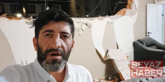 Avcılar’da koltukta uzandığı sırada iş makinesi dairenin duvarını yıktı