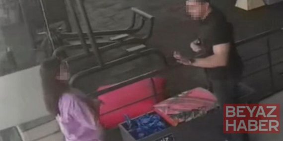 Spor salonunda kadına şiddet kamerada