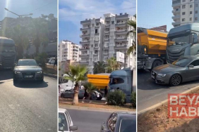 Tartıştığı sürücünün otomobiline TIR ile çarptı