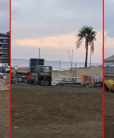 Arsuz’da Gastro Fest alanı fırtınada zarar gördü: Çadırlar uçtu, ekipmanlar hasar aldı