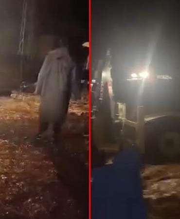 Sağanak sonrası meydana gelen sel köyde hasara yol açtı