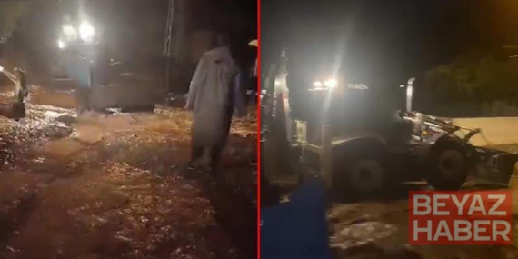 Sağanak sonrası meydana gelen sel köyde hasara yol açtı