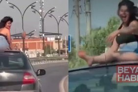 Aracın üstünde yaptığı bu dans sonrası gözaltına alındı