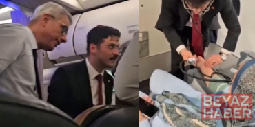 Uçakta rahatsızlanan yolcuya Bakan Memişoğlu müdahale etti