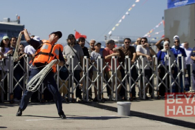 TEKNOFEST Mavi Vatan'da El İncesi Atma Yarışması'nda final müsabakası yapıldı