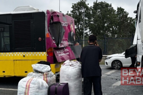 Başakşehir'de İETT otobüsü ve yolcu otobüsünün karıştığı kazada 4 kişi yaralandı