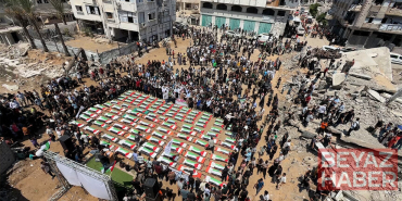 İsrail'in Gazze'ye saldırısından 3 yıl sonra enkazdan çıkarılan 112 naaş için cenaze hazırlığı