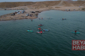 Kerküklü sporseverlerin yeni tutkusu: Kürek sörfü
