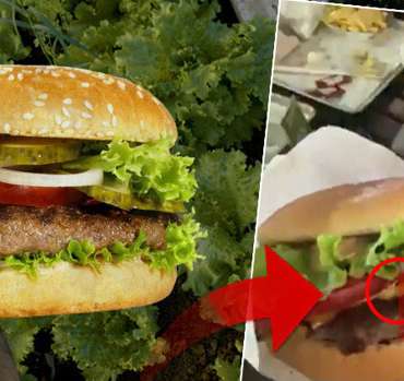 Hamburgerde sümüklü böcek iddiası: Marulların arasından çıktı! ‘Sadece iyi yıkanmamış’ demek yetmiyor