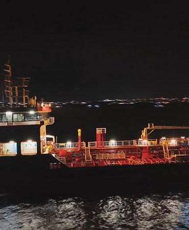 Silivri açıklarında kazaya karışan ALSU isimli gemi havadan görüntülendi