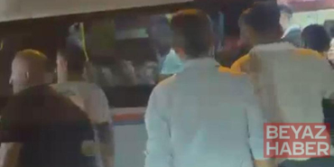 Dolmuşta bir kişinin darbedildiği anlar kameradaa