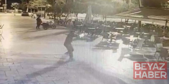Belediyenin kafesine silahlı saldırı kamerada