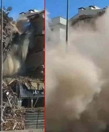 Kuşadası’nda 5 katlı bina yıkım sırasında çöktü