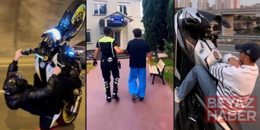 Kağıthane’de motosiklet sürücüsü tek teker üzerinde ilerlediği anları paylaştı; 117 bin lira ceza uygulandı