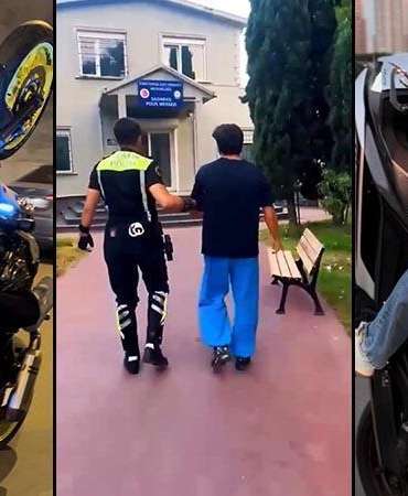 Kağıthane’de motosiklet sürücüsü tek teker üzerinde ilerlediği anları paylaştı; 117 bin lira ceza uygulandı