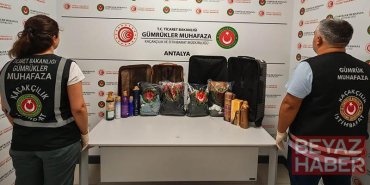 Antalya Havalimanı’nda 18 kilo 921 gram likit metamfetamin ele geçirildi