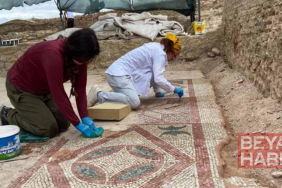 Pompeiopolis Antik Kenti’nde 105 metrekarelik zemin mozaiği açığa çıkarıldı