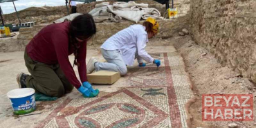 Pompeiopolis Antik Kenti’nde 105 metrekarelik zemin mozaiği açığa çıkarıldı