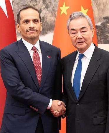 Katar Başbakanı Al Sani, Çinli mevkidaşı Wang ile görüştü