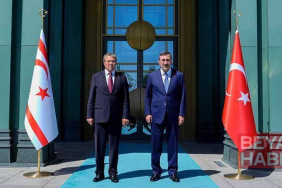 Cumhurbaşkanı Yardımcısı Yılmaz, KKTC Başkanı Üstel ile görüştü