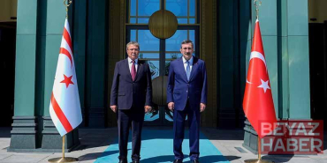 Cumhurbaşkanı Yardımcısı Yılmaz, KKTC Başkanı Üstel ile görüştü