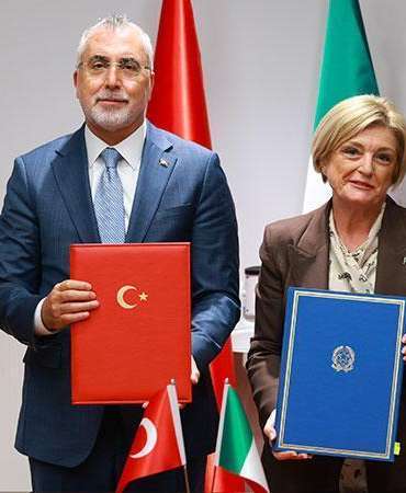 Çalışma ve Sosyal Güvenlik Bakanlığı ile İtalya Çalışma ve Sosyal Politikalar Bakanlığı arasında işbirliği mutabakatı