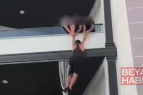 Aranan hükümlü, baskına gelen polisleri görünce balkondan kaçmaya çalıştı