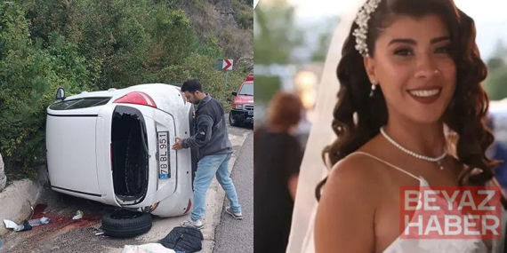 Otomobil istinat duvarına çarptı; müzik öğretmeni Cansu öldü, kayınpederi ve bebeği yaralı