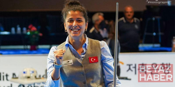 Milli bilardocu Güzin Müjde Karakaşlı dünya şampiyonu oldu