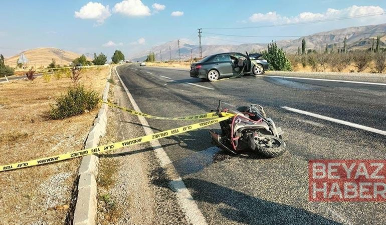 Otomobil ile çarpışan motosikletin sürücüsü öldü