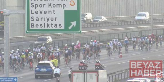 İstanbul’da bisiklet yarışı nedeniyle FSM Köprüsü