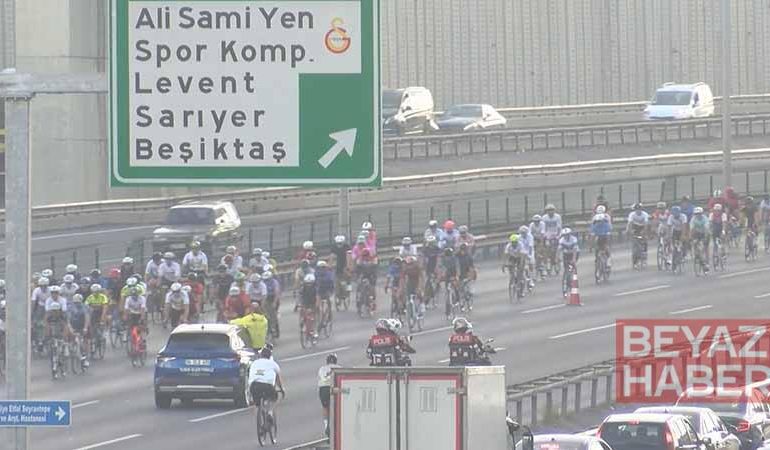 İstanbul’da bisiklet yarışı nedeniyle FSM Köprüsü