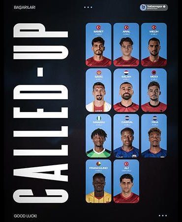 Trabzonspor’dan 11 oyuncuya milli davet